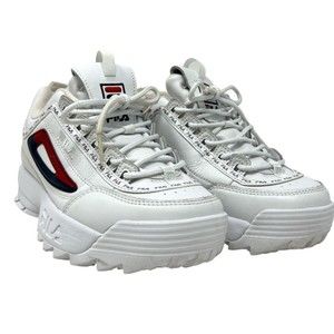 Fila Disruptor 2 shoes‎ size 7 womens White Chunky Sneakers premium repeat